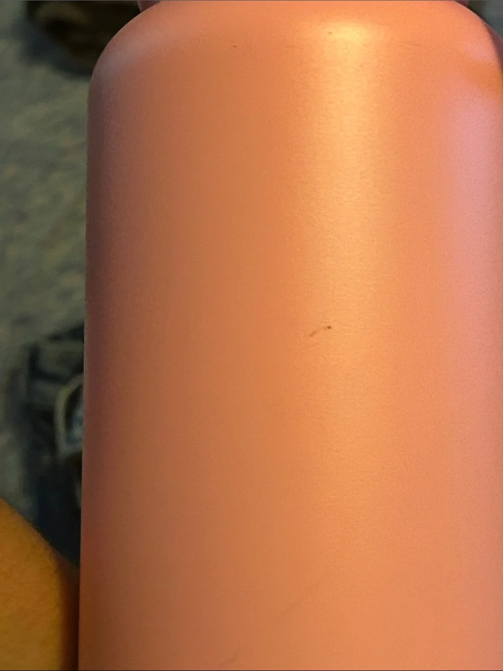 Peach Pink Stainless Steel Travel Water Bottle with Flip Lid